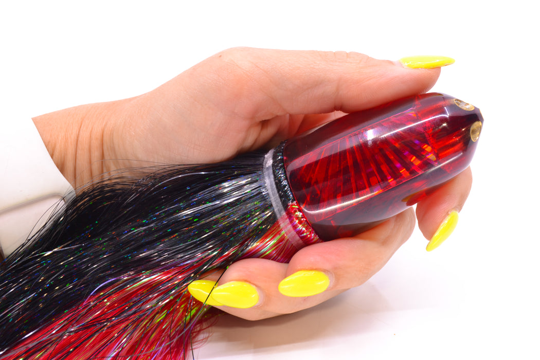 Koya Lures Red Rainbow Starburst 1/4" Jet Clean Sweep Bullet 10" 7oz Strobez Black-Red GZE