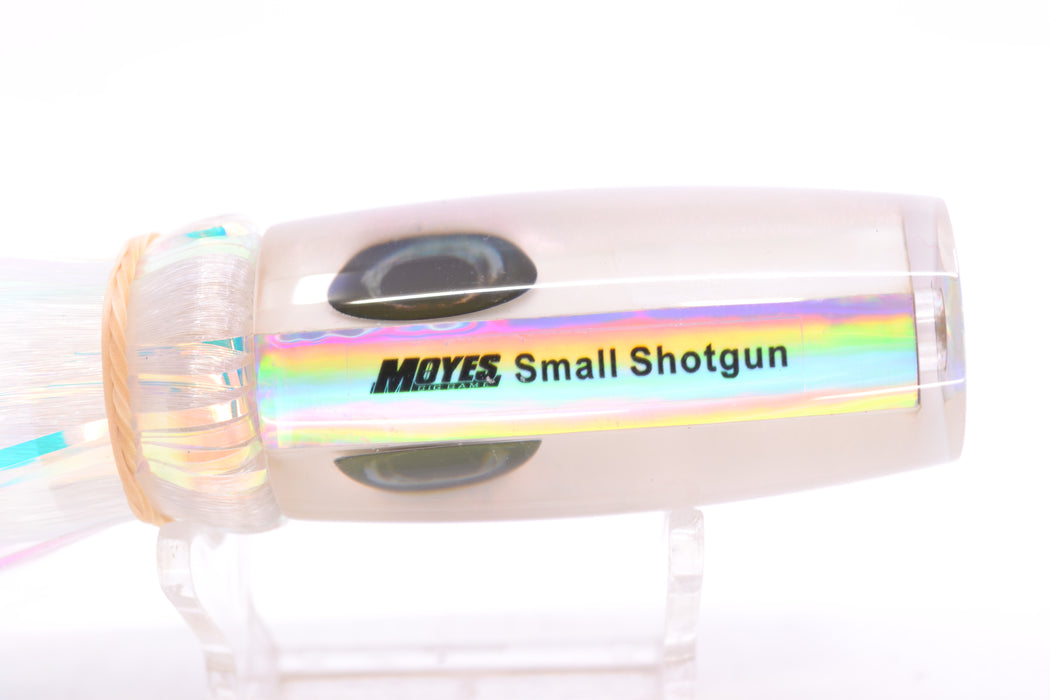 Moyes Lures White MOP White Back Small Shotgun 9" 2.5oz Skirted White Hair