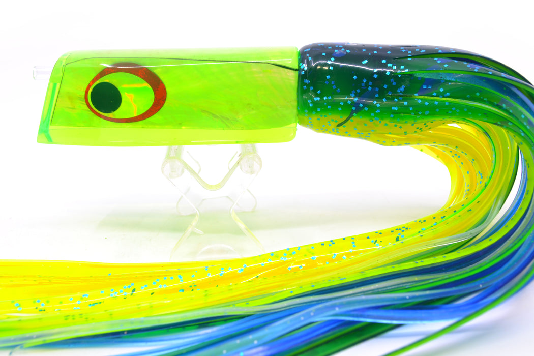 Marlinstar Chartreuse MOP Medium Tomahawk G4 9"+ 5.2oz Skirted Mahi GZE
