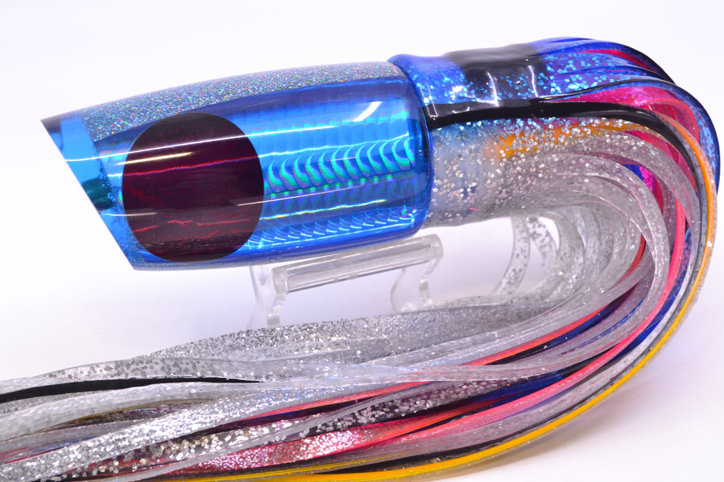 Koya Lures Blue Rainbow Scale Medium Poi Dog 14" 11oz Skirted Blue-Silver-Pink GZE