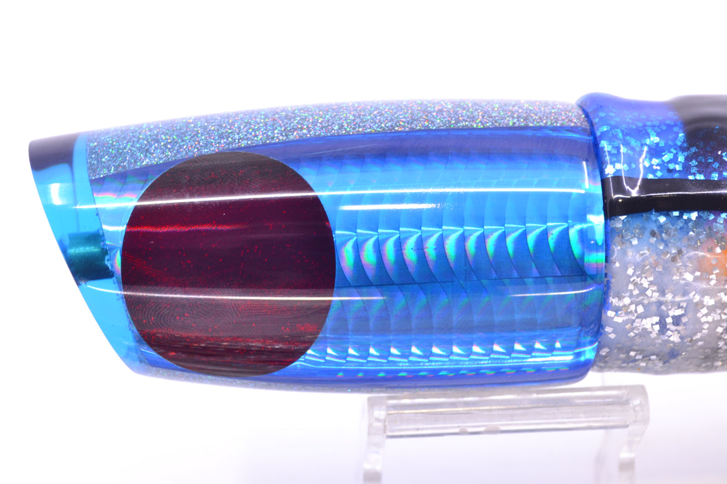 Koya Lures Blue Rainbow Scale Medium Poi Dog 14" 11oz Skirted Blue-Silver-Pink GZE