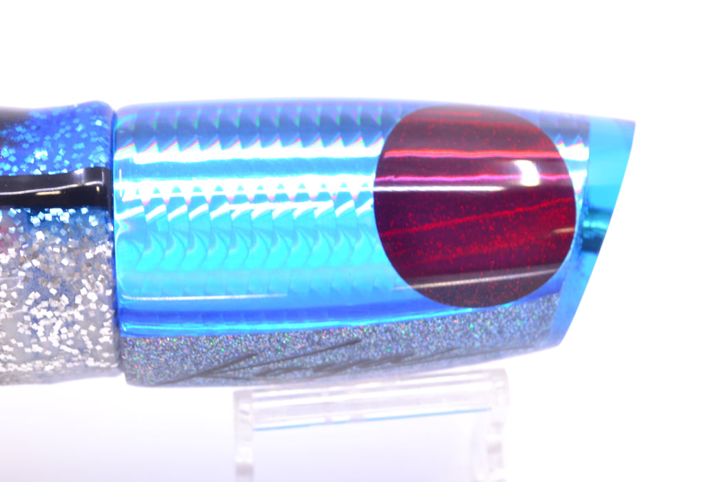 Koya Lures Blue Rainbow Scale Medium Poi Dog 14" 11oz Skirted Blue-Silver-Pink GZE