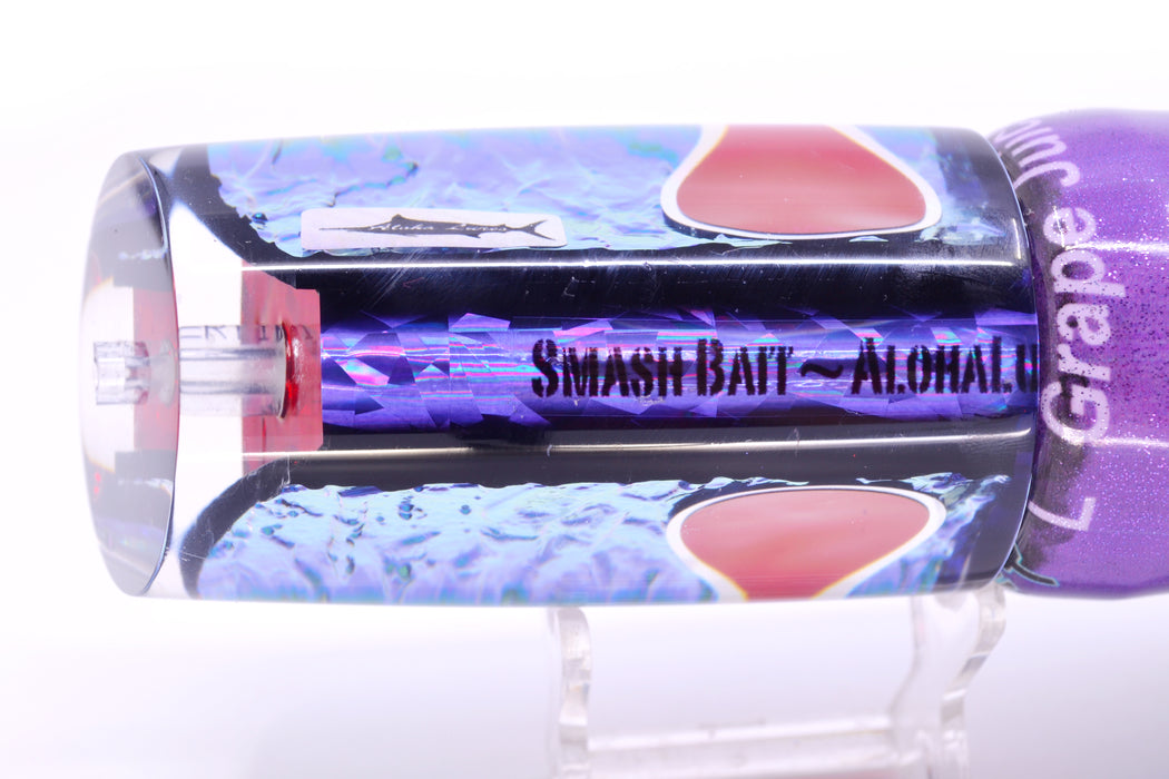 Aloha Lures Purple Dichro Black Back Smash Bait 14" 12.2oz FT Vinyl Grape Juice GZE