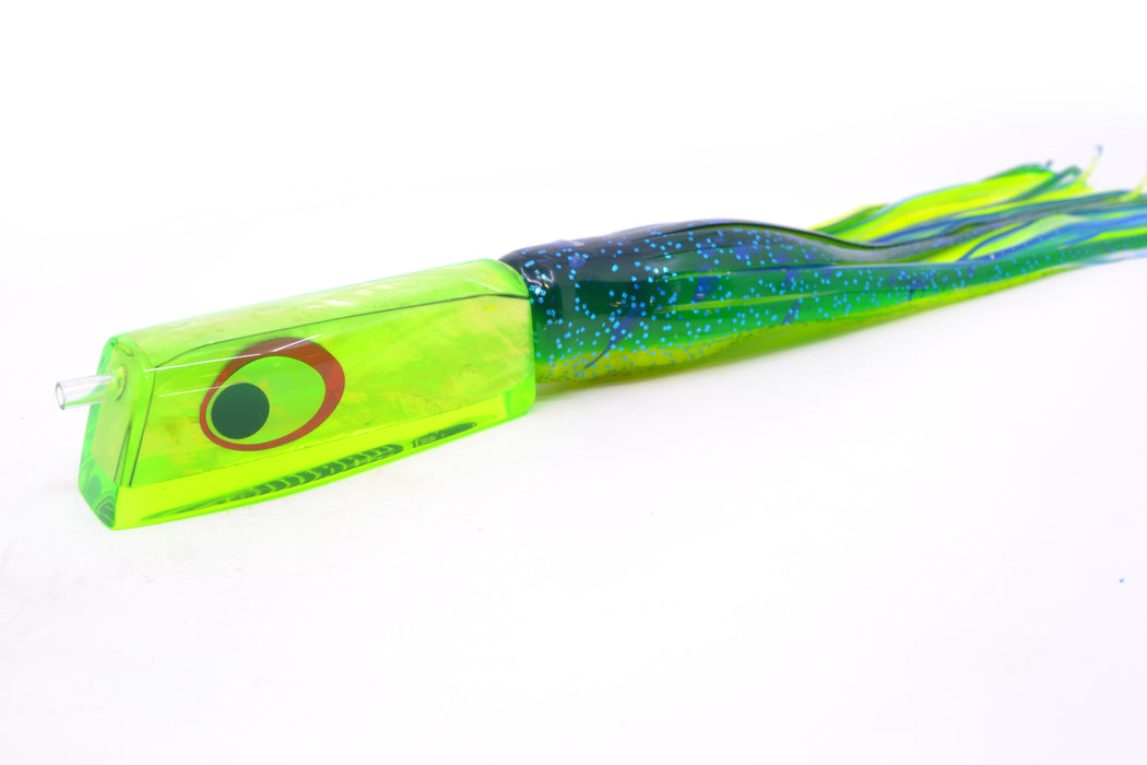 Marlinstar Chartreuse MOP Medium Tomahawk G4 9"+ 5.2oz Skirted Mahi GZE