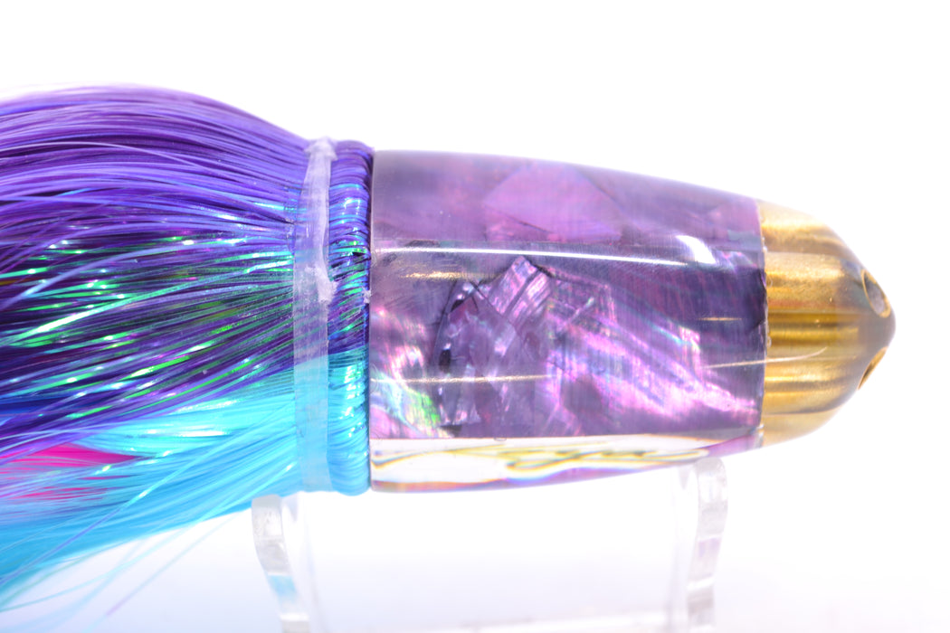 Koya Lures Purple MOP 1/4" Jet Clean Sweep Bullet 10" 7oz Strobez Purple-Ice Blue GZE