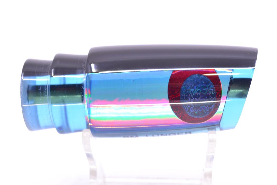 Koya Lures Ice Blue Rainbow Black Back Black-Red Eyes JP Small Lunger 10" 3.5oz