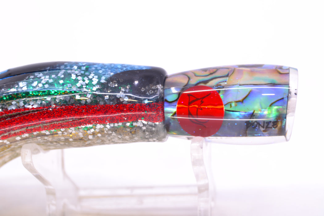 Bonze Lures Paua Shell Red Eyes Bruiser 5" 1.5oz Skirted Evil GZE