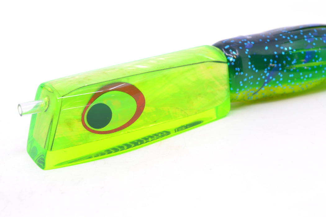 Marlinstar Chartreuse MOP Medium Tomahawk G4 9"+ 5.2oz Skirted Mahi GZE