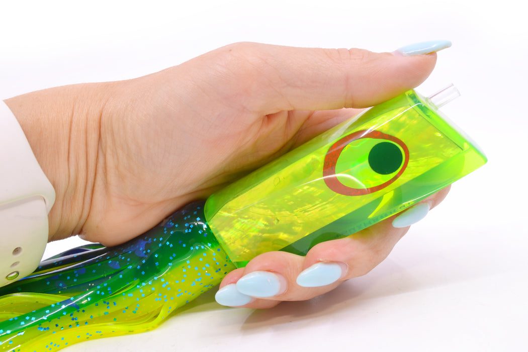 Marlinstar Chartreuse MOP Medium Tomahawk G4 9"+ 5.2oz Skirted Mahi GZE