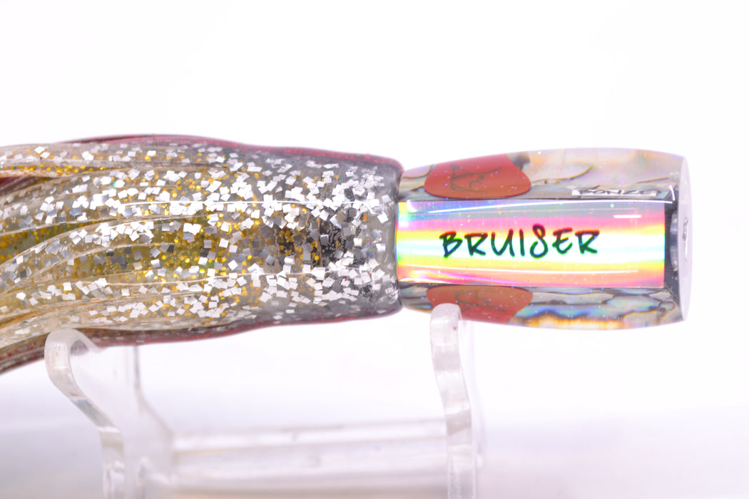 Bonze Lures Paua Shell Red Eyes Bruiser 5" 1.5oz Skirted Evil GZE