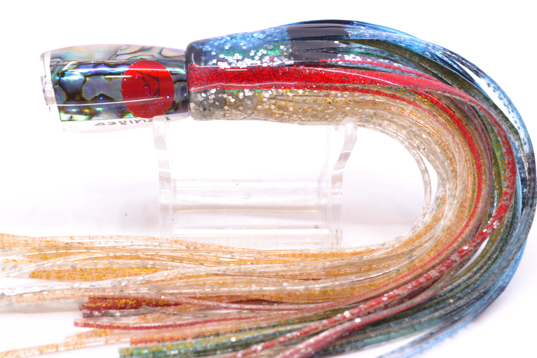 Bonze Lures Paua Shell Red Eyes Bruiser 5" 1.5oz Skirted Evil GZE