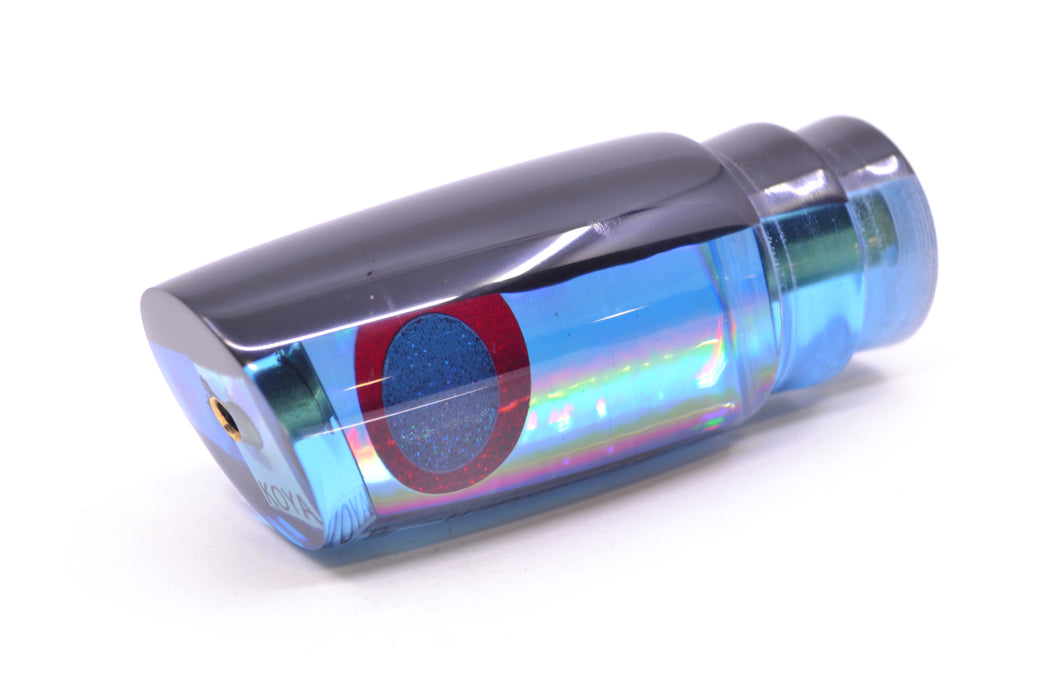 Koya Lures Ice Blue Rainbow Black Back Black-Red Eyes JP Small Lunger 10" 3.5oz