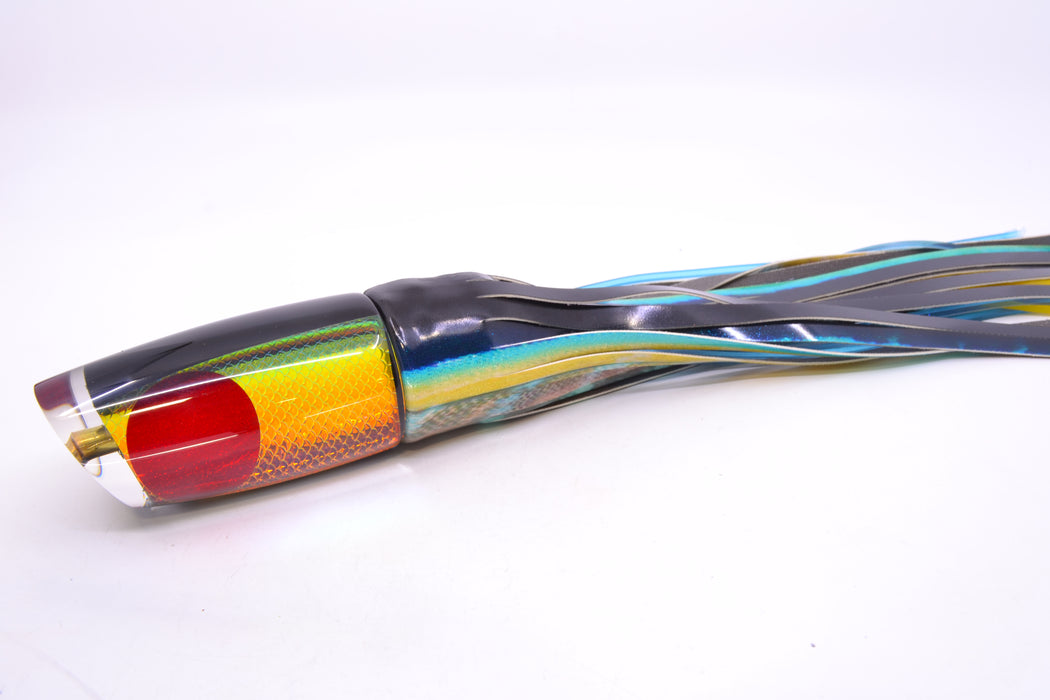 Koya Lures Rainbow Scale Black Pearl Medium Poi Dog 14" 10oz FT Yellowfin