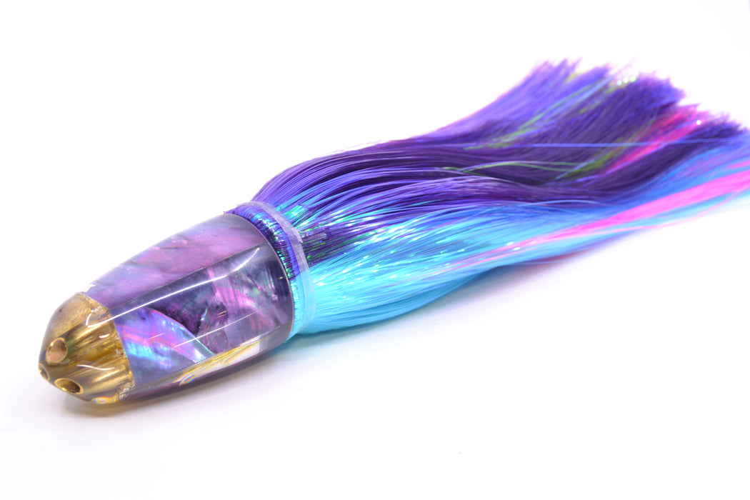 Koya Lures Purple MOP 1/4" Jet Clean Sweep Bullet 10" 7oz Strobez Purple-Ice Blue GZE