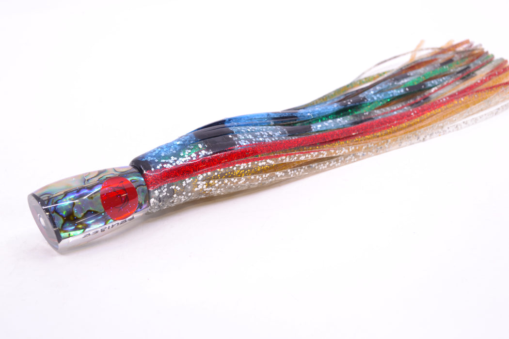 Bonze Lures Paua Shell Red Eyes Bruiser 5" 1.5oz Skirted Evil GZE