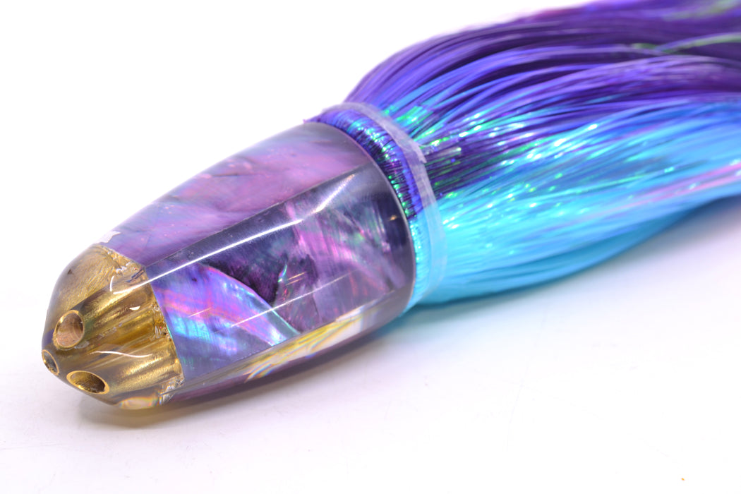 Koya Lures Purple MOP 1/4" Jet Clean Sweep Bullet 10" 7oz Strobez Purple-Ice Blue GZE
