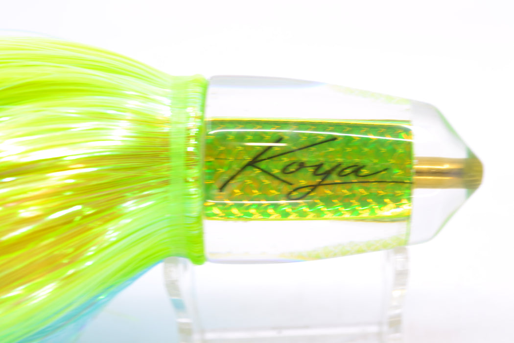 Koya Lures Lime Green Rainbow Scale Bullet 9"+ 7.5oz Strobez Ice Blue-Green/Chartreuse GZE