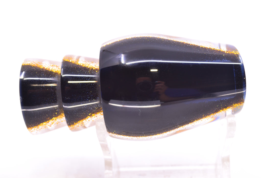 Moyes Lures White MOP Black-Gold Back Taxi Eyes Medium Sumo 12" 3.7oz GZE