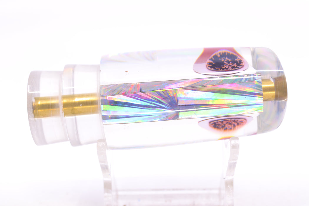 Koya Lures Silver Rainbow Starburst Black-Red Eyes JP Small Lunger 10" 3.5oz