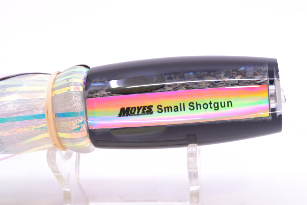 Moyes Lures S&P Black Back Taxi Eyes Small Shotgun 9" 2.5oz Skirted Black-White Hair