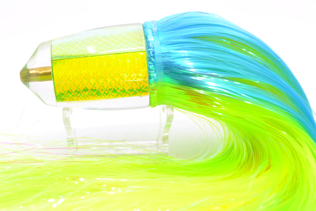 Koya Lures Lime Green Rainbow Scale Bullet 9"+ 7.5oz Strobez Ice Blue-Green/Chartreuse GZE