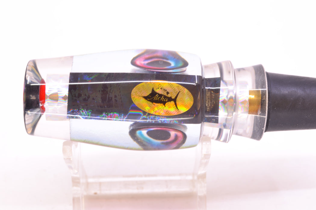 Aloha Lures Silver Wrap Blue-Purple Dichro Black Aurora Back Kona Mongo 9" 5.2oz