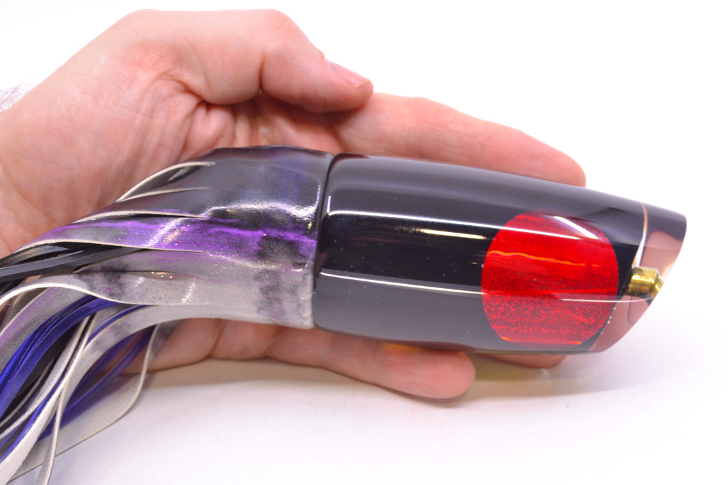 Koya Lures Black Pearl Red Eyes Medium Poi Dog 14" 10oz FT Purple Drip