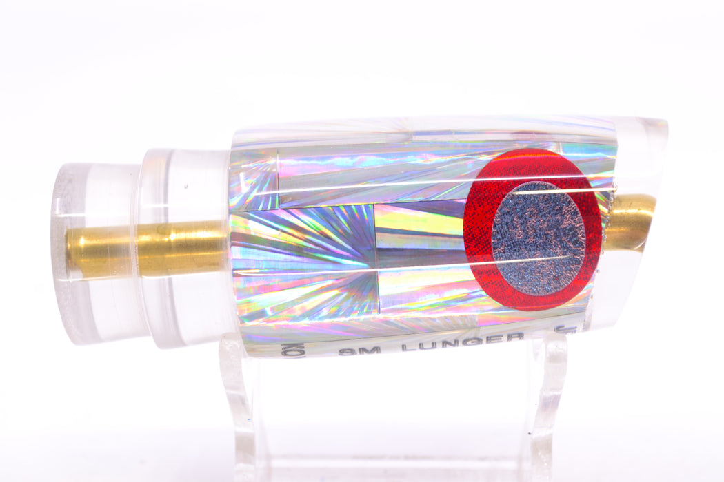 Koya Lures Silver Rainbow Starburst Black-Red Eyes JP Small Lunger 10" 3.5oz