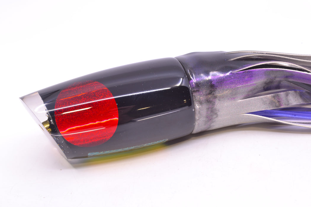 Koya Lures Black Pearl Red Eyes Medium Poi Dog 14" 10oz FT Purple Drip
