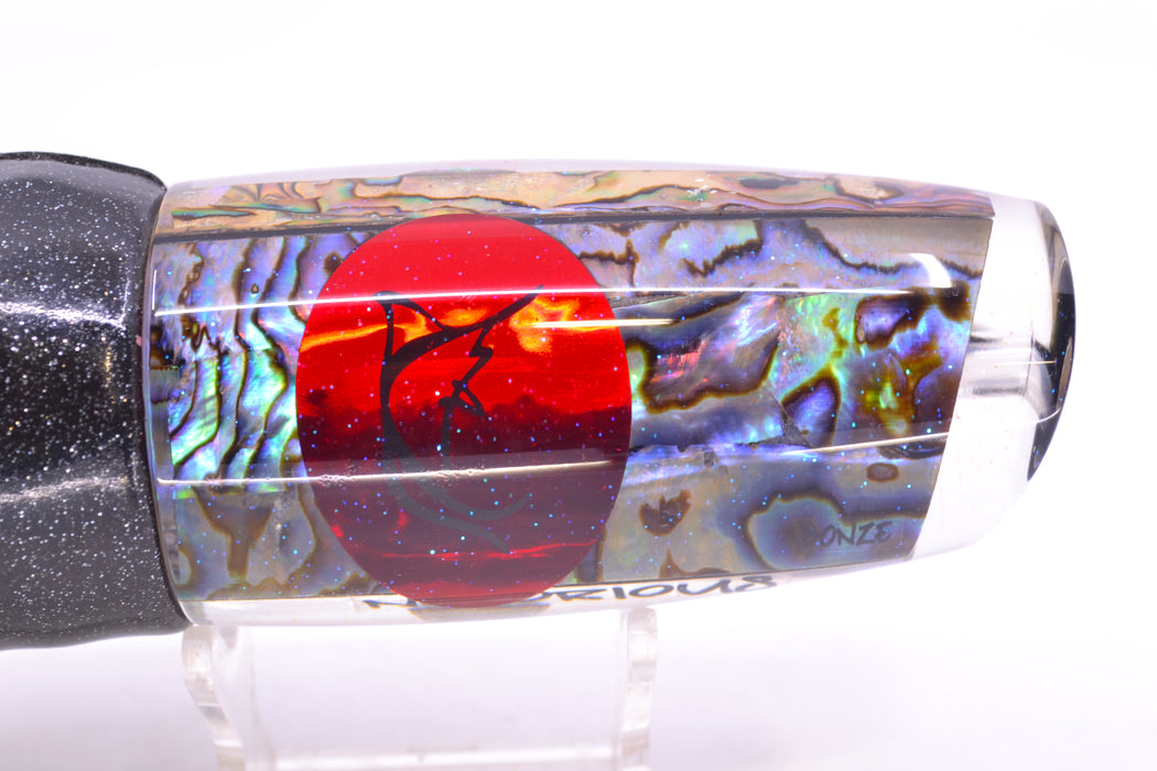 Bonze Lures Paua Shell Red Eyes Notorious 14" 10.5oz Vinyl Black GZE