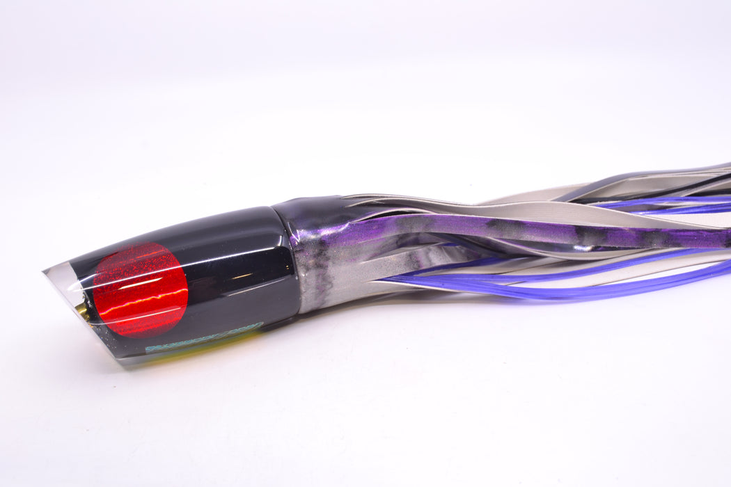 Koya Lures Black Pearl Red Eyes Medium Poi Dog 14" 10oz FT Purple Drip