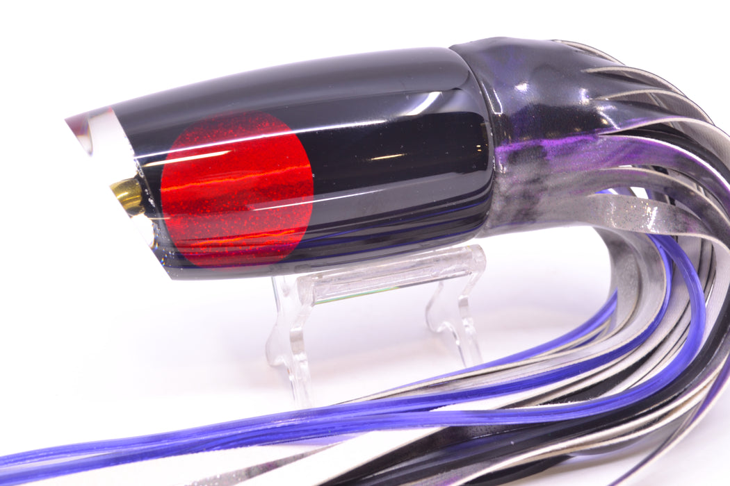 Koya Lures Black Pearl Red Eyes Medium Poi Dog 14" 10oz FT Purple Drip
