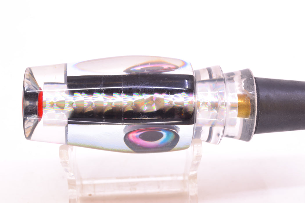 Aloha Lures Silver Wrap Blue-Purple Dichro Black Aurora Back Kona Mongo 9" 5.2oz