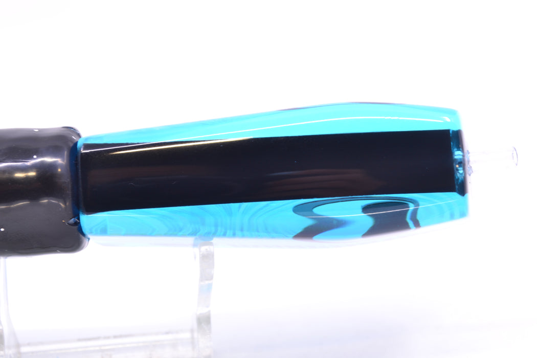Marlinstar Ice Blue Rainbow Starburst Medium Tomahawk G4 9"+ 5.2oz Skirted Black-Ice Blue GZE