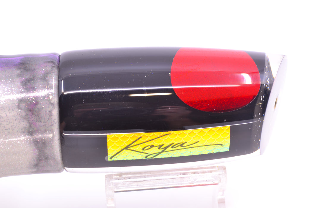 Koya Lures Black Pearl Red Eyes Medium Poi Dog 14" 10oz FT Purple Drip