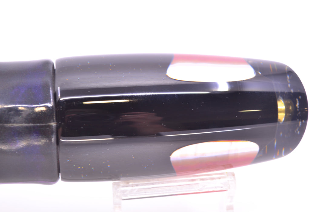 Koya Lures Black Pearl Red Eyes Medium Poi Dog 14" 10oz FT Purple Drip