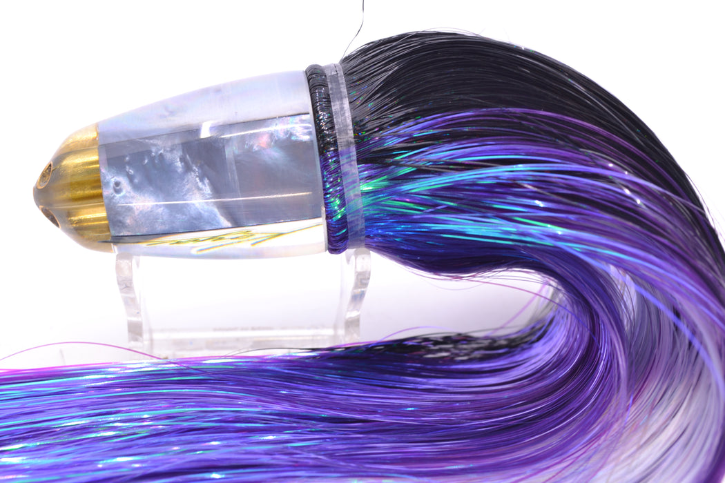 Koya Lures Gray MOP 1/4" Jet Clean Sweep Bullet 10" 7oz Strobez Black-Purple GZE