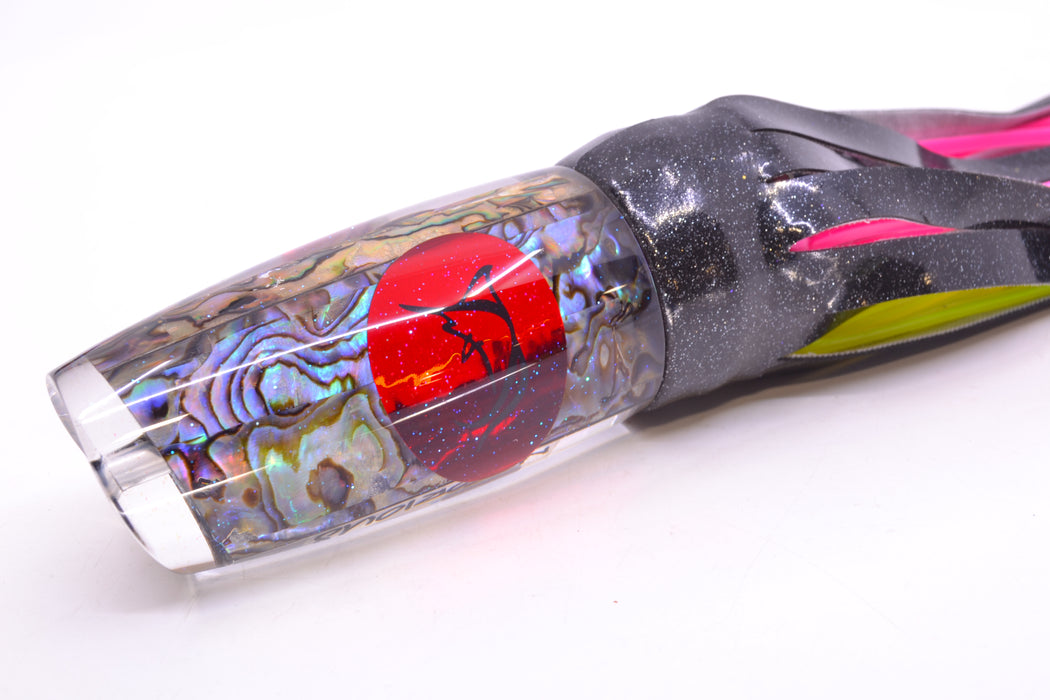Bonze Lures Paua Shell Red Eyes Notorious 14" 10.5oz Vinyl Black GZE
