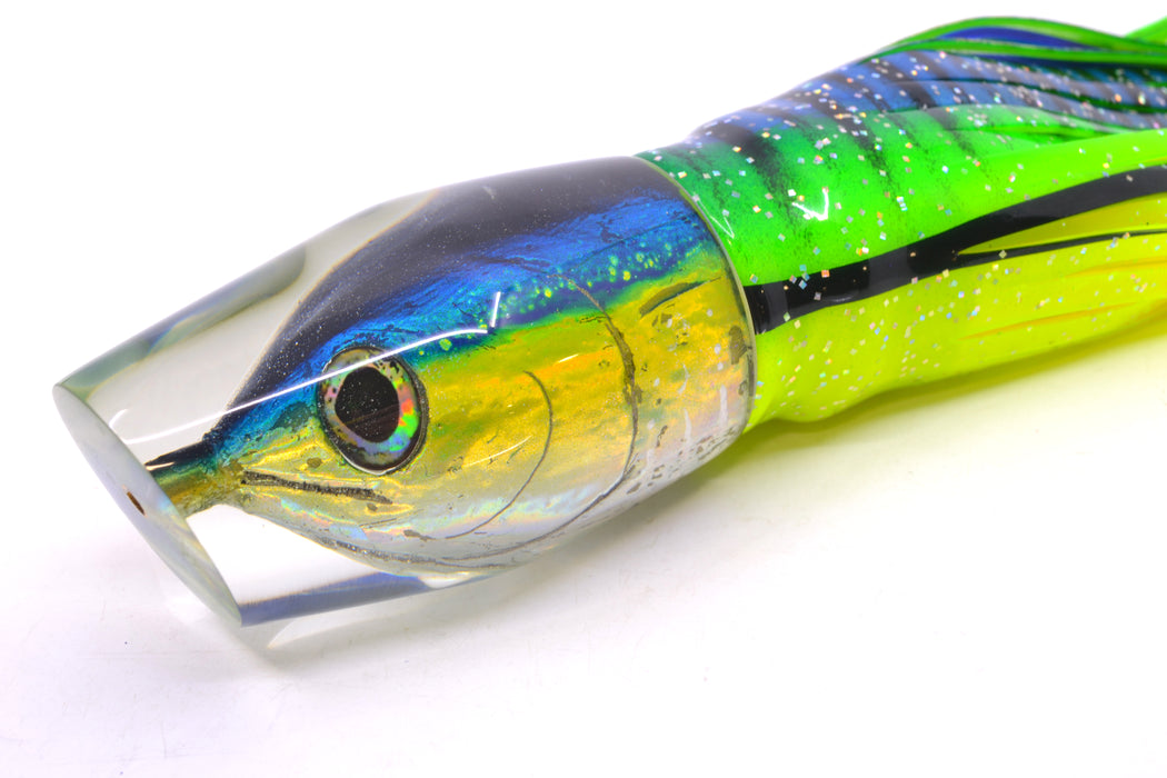 Ali'i Kai Lures Yellowfin Fish Head Tahitian Pirate 14" 7.5oz BOM Skirted