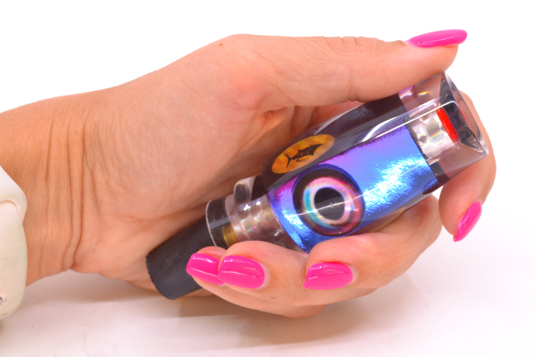 Aloha Lures Silver Wrap Blue-Purple Dichro Black Aurora Back Kona Mongo 9" 5.2oz