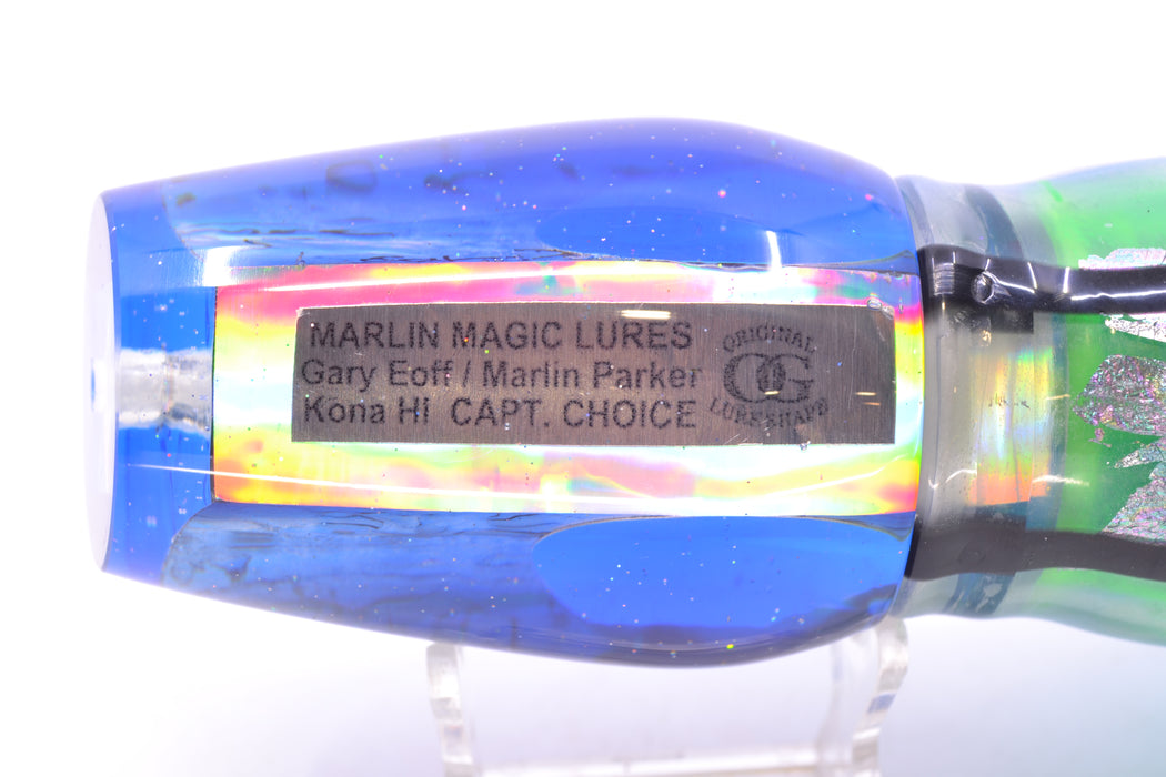 Marlin Magic Blue-Purple Abalone Blue Back Taxi Eyes Captain's Choice 14" 12.5oz Skirted