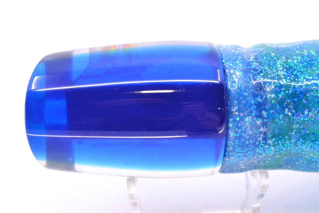 Marlin Magic Paua Shell Blue Back Taxi Eyes Ruckus 12" 11oz Skirted Blue Dots/Green GZE