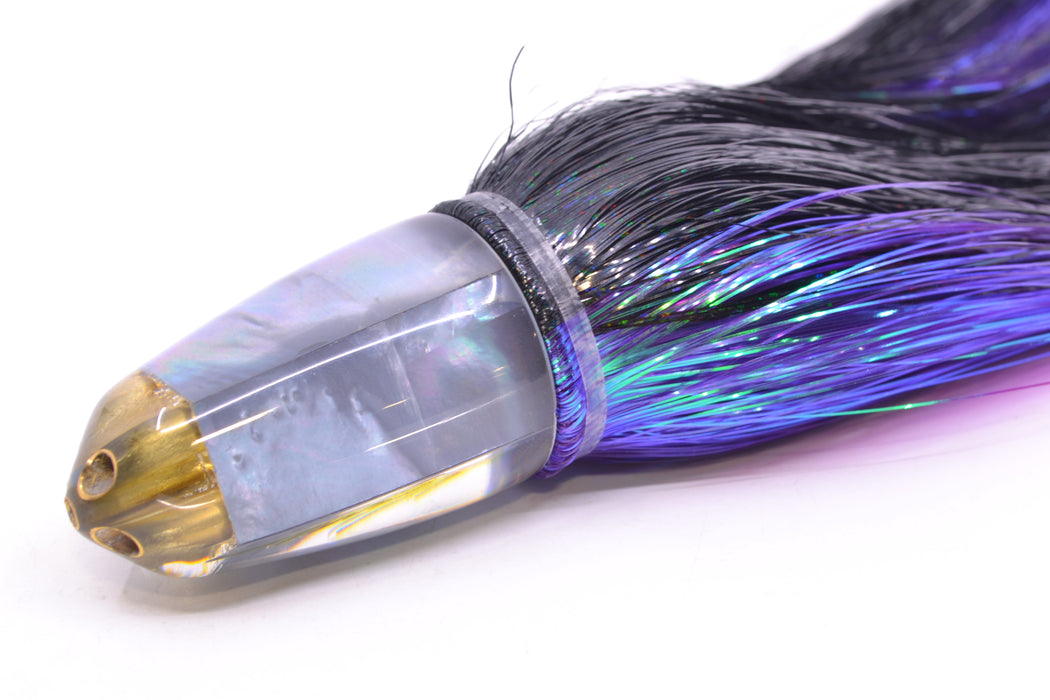 Koya Lures Gray MOP 1/4" Jet Clean Sweep Bullet 10" 7oz Strobez Black-Purple GZE