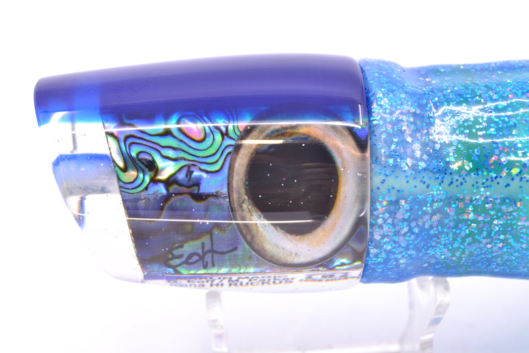 Marlin Magic Paua Shell Blue Back Taxi Eyes Ruckus 12" 11oz Skirted Blue Dots/Green GZE