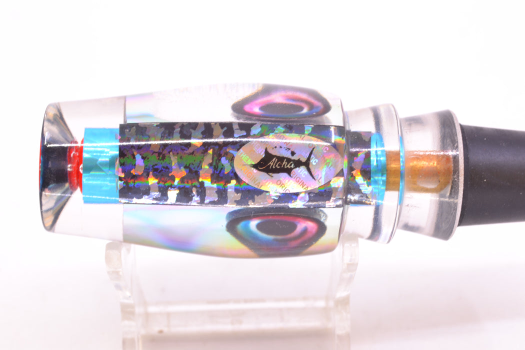 Aloha Lures Ice Blue Wrap Turquoise-Purple Dichro Black-Silver Back Kona Mongo 9" 5.2oz