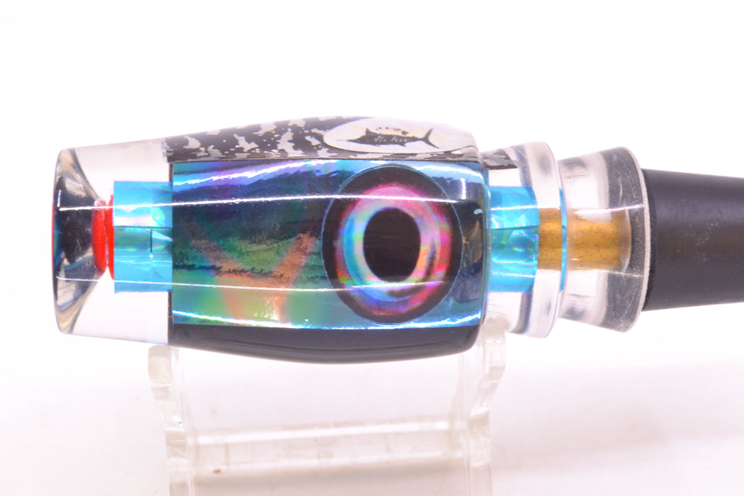 Aloha Lures Ice Blue Wrap Turquoise-Purple Dichro Black-Silver Back Kona Mongo 9" 5.2oz