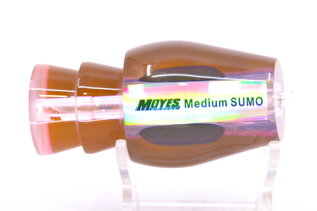 Moyes Lures Rainbow MOP Black-Pink Back Taxi Eyes Medium Sumo 12" 3.7oz GZE