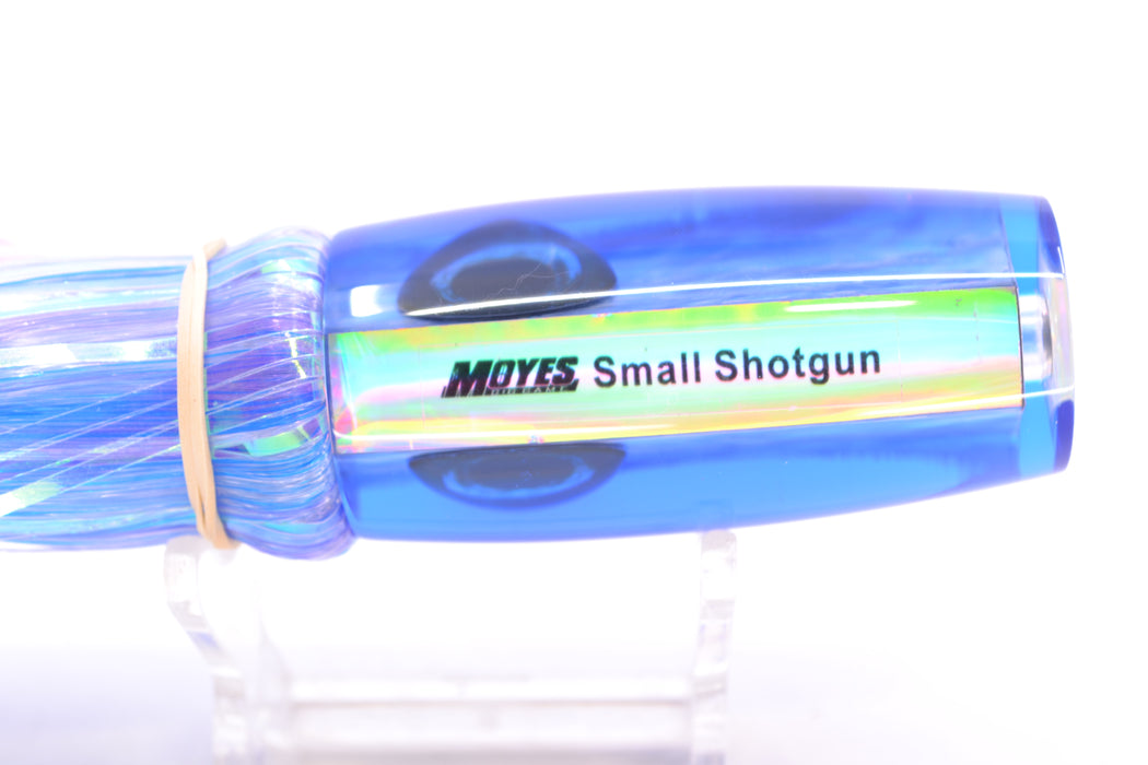 Moyes Lures Rainbow MOP Blue Back Taxi Eyes Small Shotgun 9" 2.5oz Skirted Mixed Hair
