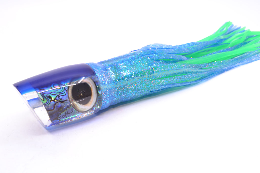 Marlin Magic Paua Shell Blue Back Taxi Eyes Ruckus 12" 11oz Skirted Blue Dots/Green GZE