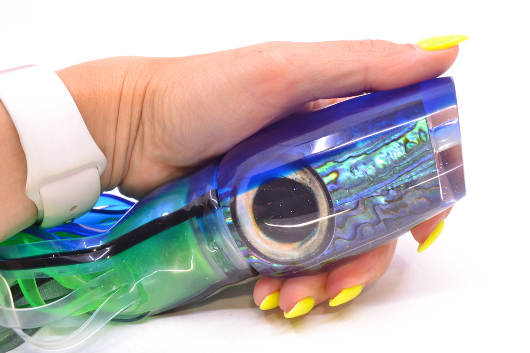 Marlin Magic Blue-Purple Abalone Blue Back Taxi Eyes Captain's Choice 14" 12.5oz Skirted